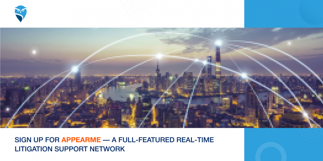 Sign up for AppearMe – A Full-Featured, Real-Time Litigation Support Network